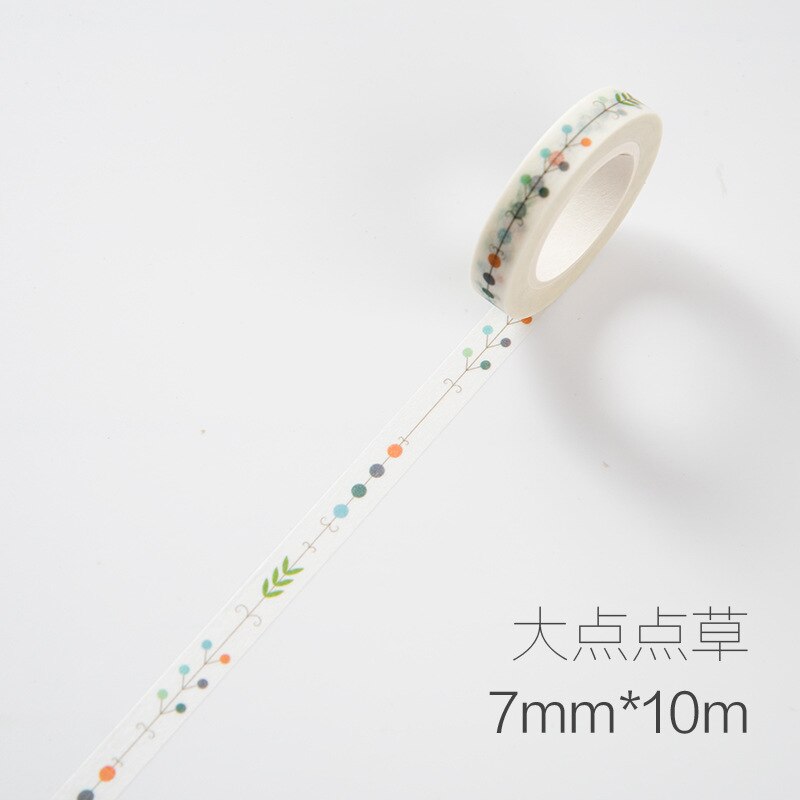 Washi Tape 10 m * 7mm Liefde En Bladeren Plant Scrapebooking Diy Stickers Decoratieve Afplakband Voor Verjaardagsfeestje decoratie: 2