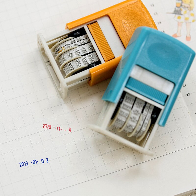 Diy Vintage Plastic Roll Stempel Maand Datum Wiel Postzegels Dagboek Album Scrapbooking Briefpapier