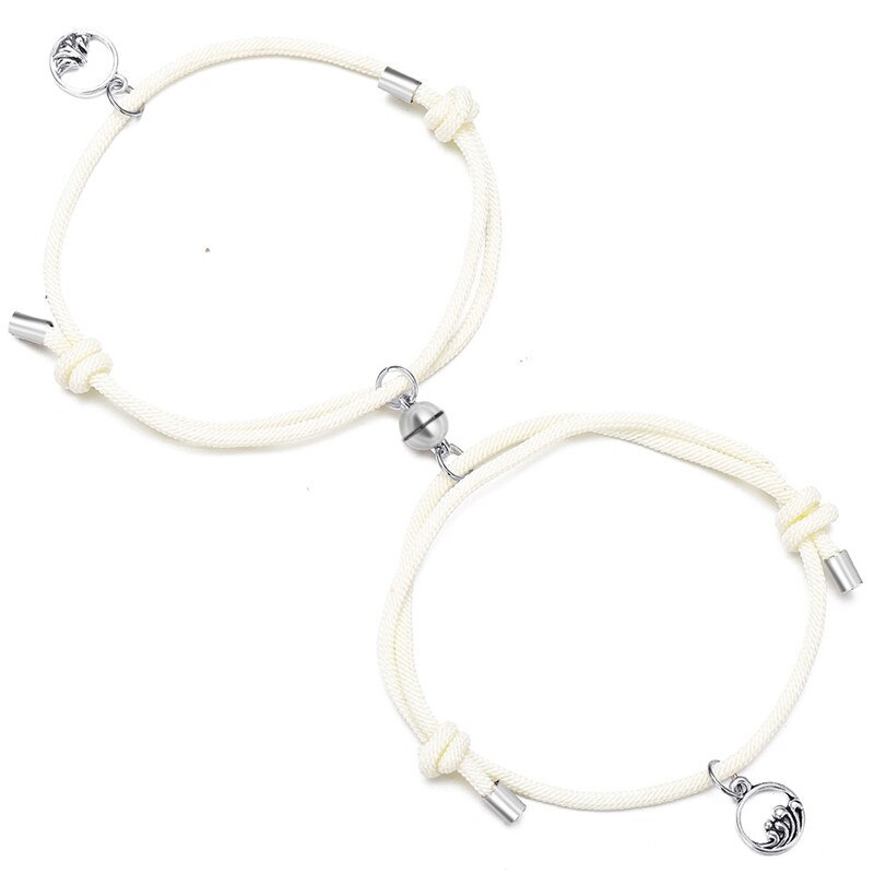 Rvs Magnetische Vriendschap Liefhebbers Koppels Armbanden Aantrekkelijke Liefde Touw Armband Mannen Vrouwen Sieraden: 7