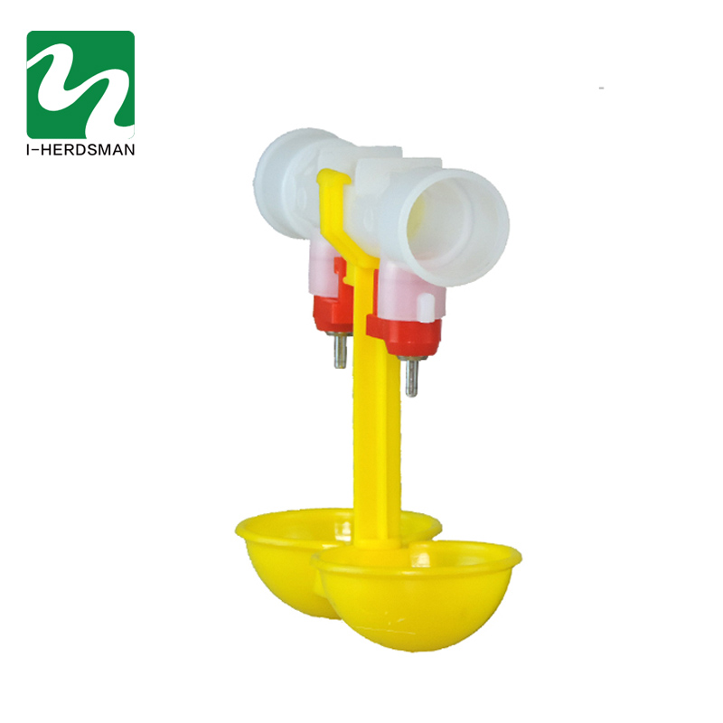 5 stks Dubbele drinknippels fonteinen kip drinknippels kip drip catcher feeder voor kippen vogel kwartel gevogelte kit