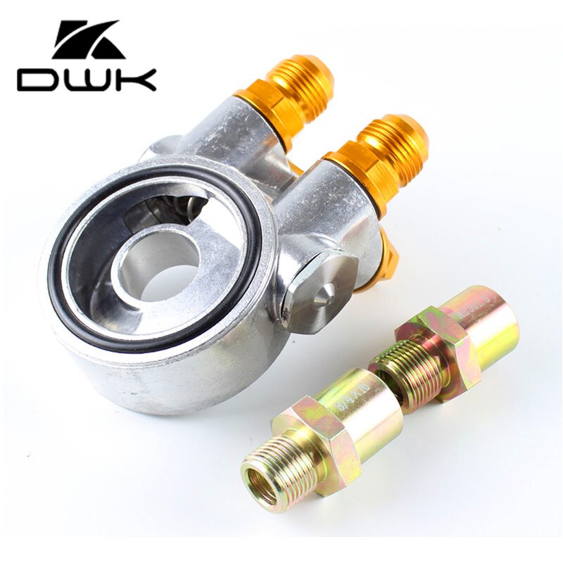 DWK Universal Oil Filter Cooler Adapter Kits GREX style thermostat open from 70-85deg
