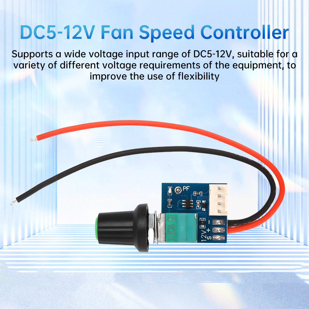 DC 12 V PWM-Geschwindigkeitsregler, Lüftergeschwindigkeitsregler, 4-Draht-Computer-Temperaturregler, Schalter für PC, CPU, Kühler, Lüfter, manueller Anschlag