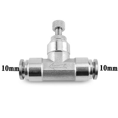 SA pneumatic connector 304 stainless steel metal air connector hose 4/6/8/10/12mm flow adjustment throttle valve quick connector: SA-10