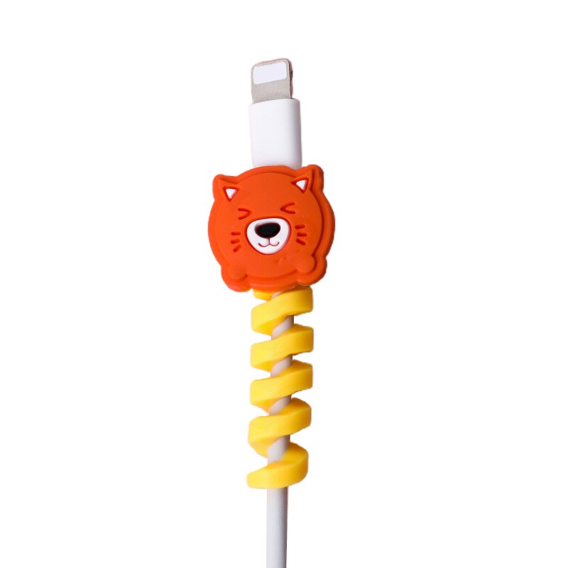 Protector de cubierta de Cable cargador soporte de Cable Protector de auriculares Cable que cubre línea soporte de Cable organizador de cables Gestión de Datos: 05