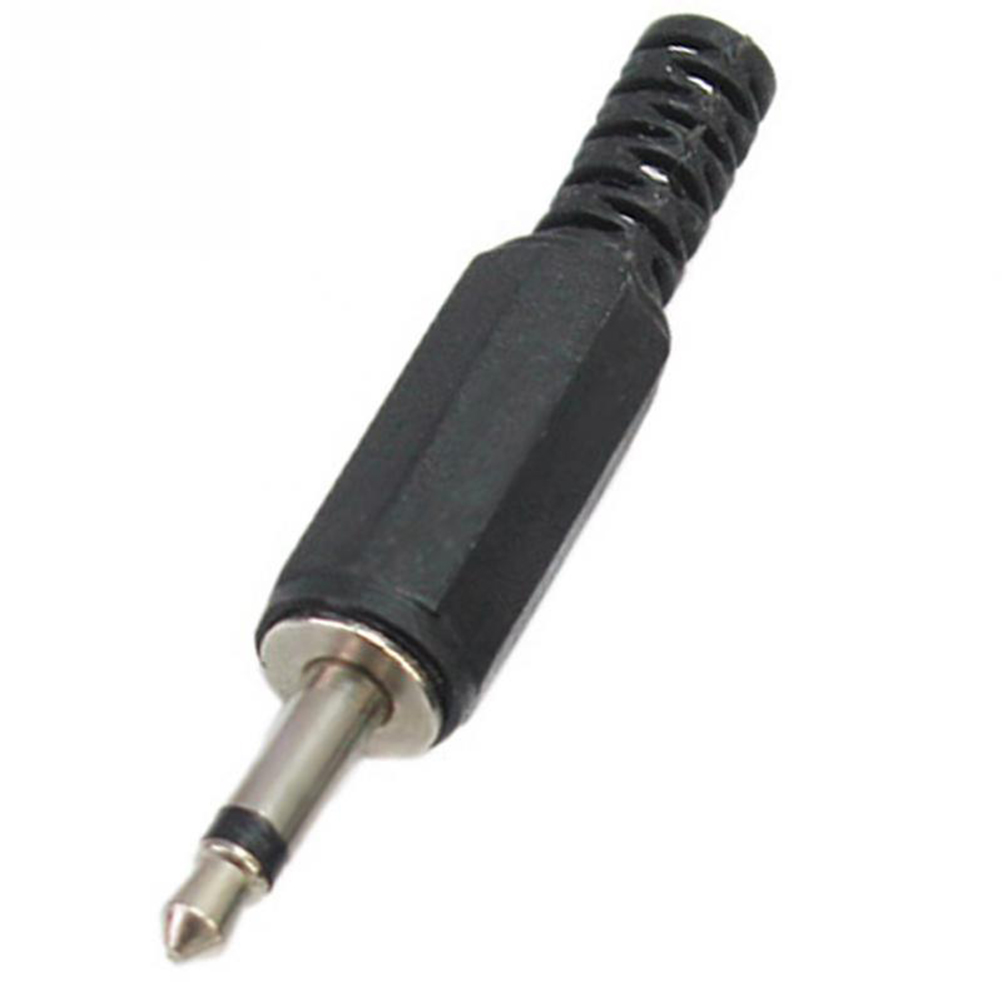 5 Stks/partij 3.5 Mm Hoofdtelefoon Connector Mannelijke Twee Kanaals Audio Jack Plug 3.5 Mm Met Zwarte Plastic Behuizing