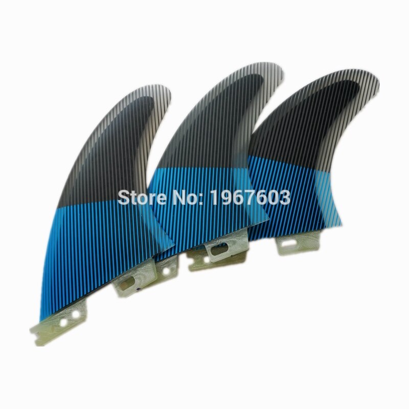 G7 G5 FCS II 2 Surfing Fins Tri Set Line yellow blue Surfboard Fin Surf Accessory M L