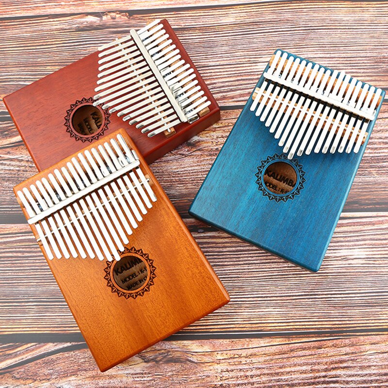 17 Keys Kalimba Thumb Piano Mahogany Mbira Body Musical Instruments Sanza Likembe Africa Finger Piano Beginner Upright Piano