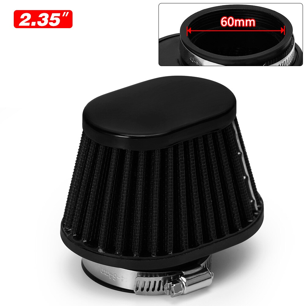 LZONE-filtre à Air moto 60mm 55mm 51mm universel pour voiture à moteur Minibike entrée d'air froid haut débit cône filtre JR-AIT32: 2.35inch 60mm