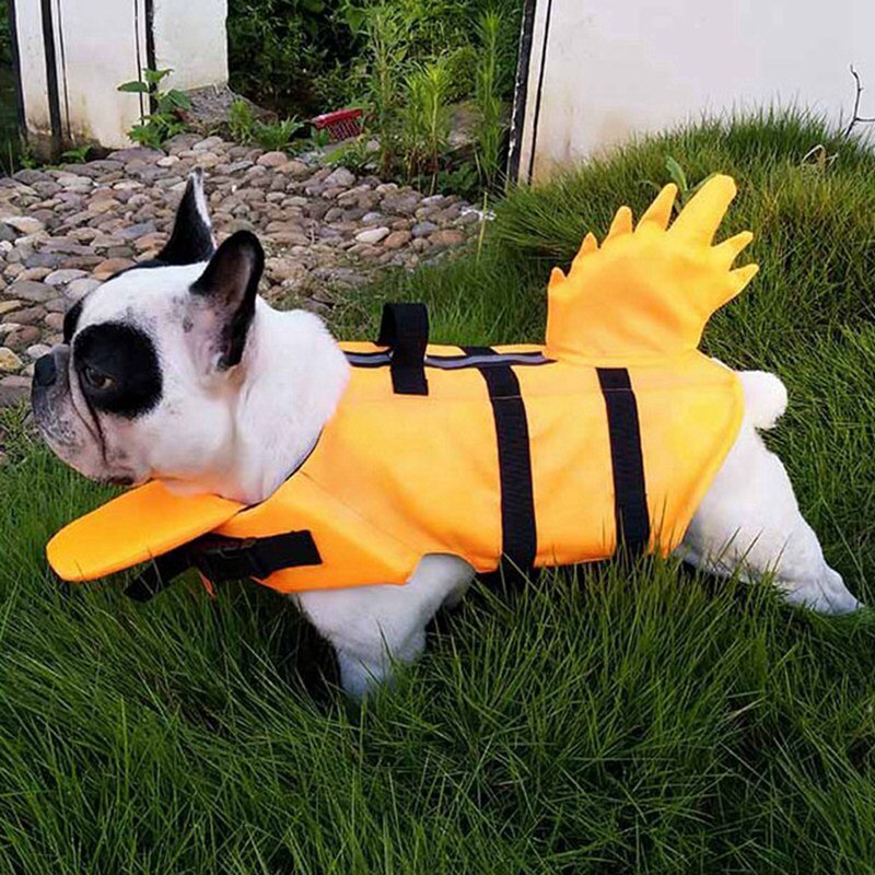 Dragon Tail chien gilet de sauvetage vêtements de sécurité gilet de sauvetage pour animaux de compagnie été chien vêtements de natation bouledogue français Fin veste