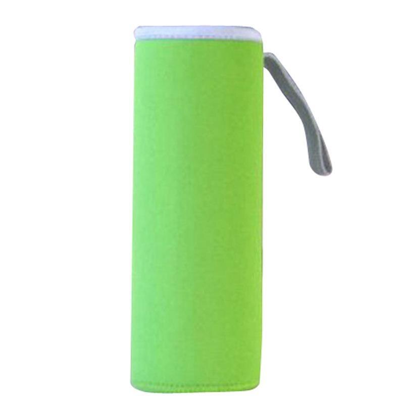 550ml urheilullinen vesipullon kansi neopreeni eriste hihalaukku laukku pussi kannettava tyhjiökuppisetti urheilu retkeilytarvikkeet: Vihreä 360ml