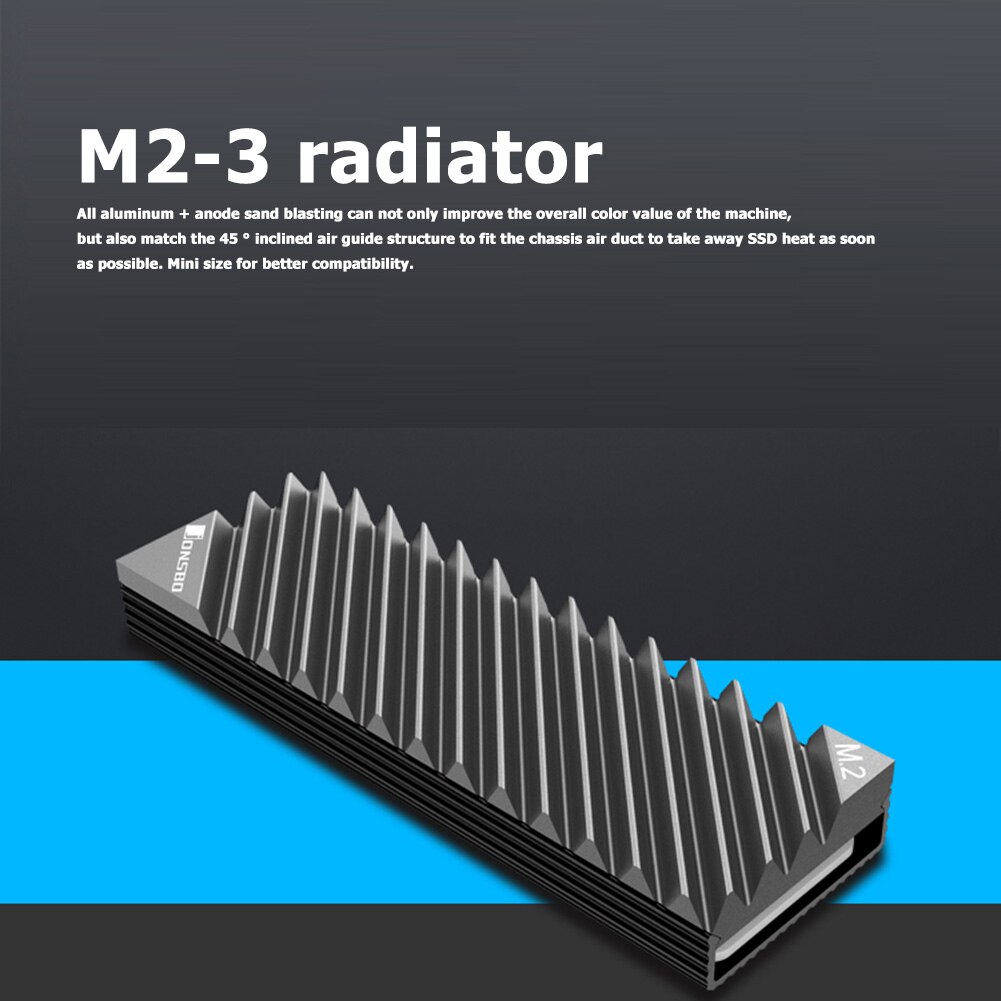M .2 ssd nvme kylfläns  m2 2280 ssd hårddisk aluminium kylfläns med värmedyna för stationär dator kylare termisk packning