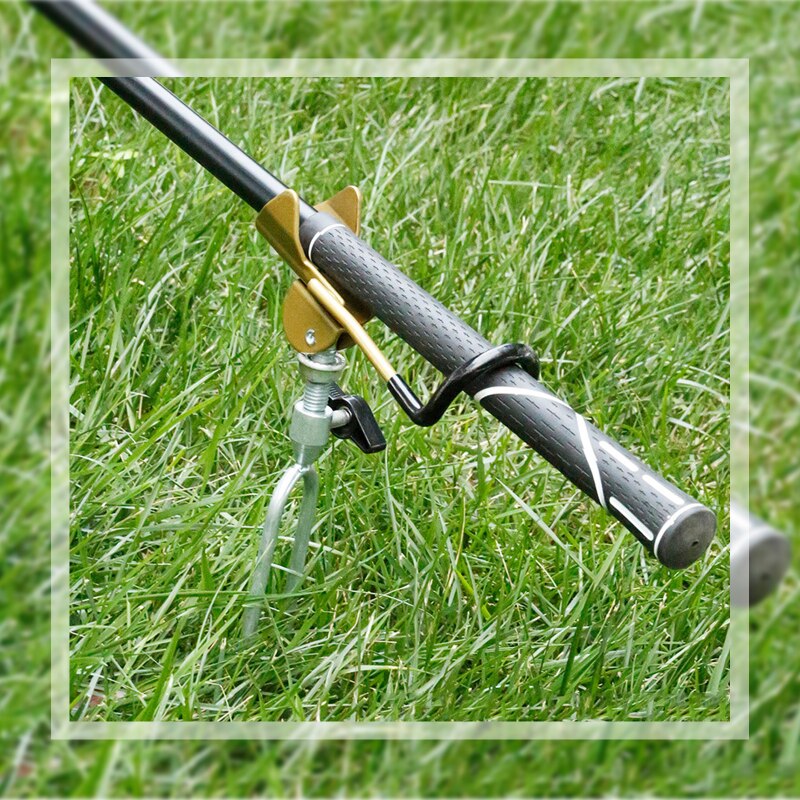 Adjustable Stainless Steel Fishing Rod Holder Gold Metal Handle Support Frame for Telescopic/handle