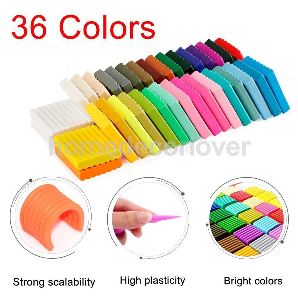 24/36/50 Kleuren Lucht Klei Zachte Polymer Boetseerklei Diy Modellering Sculpey Speelgoed Diy Aardewerk Modder Klei Kinderen Leren speelgoed