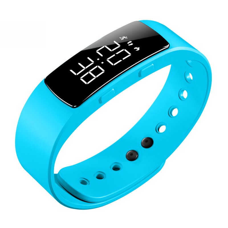 2020New Smart Horloge Mannen Wekker Sport Waterdichte Smart Armband Mannen Chronograaf Passometer Sleep Tracker Kinderen Armband: Sky Blue