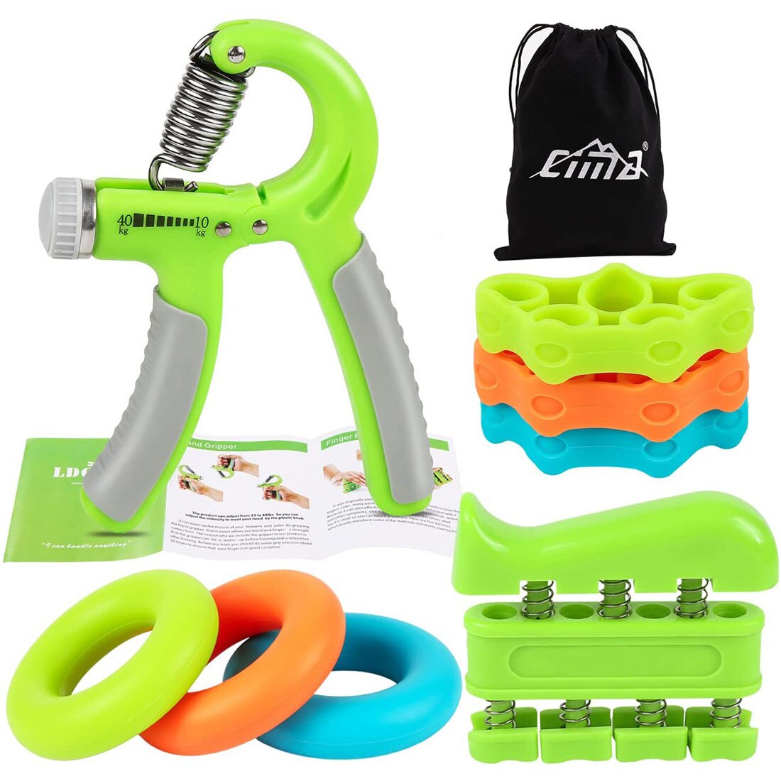 Håndgreb forstærker træning muskel greb træning ring kit finger gripper fitness motion tilbehør rehabiliteringsværktøj