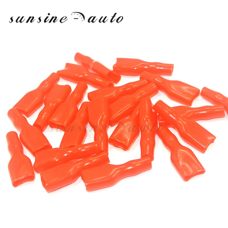 Conectores de cable hembra/macho: 50pc 4.8mm Red case