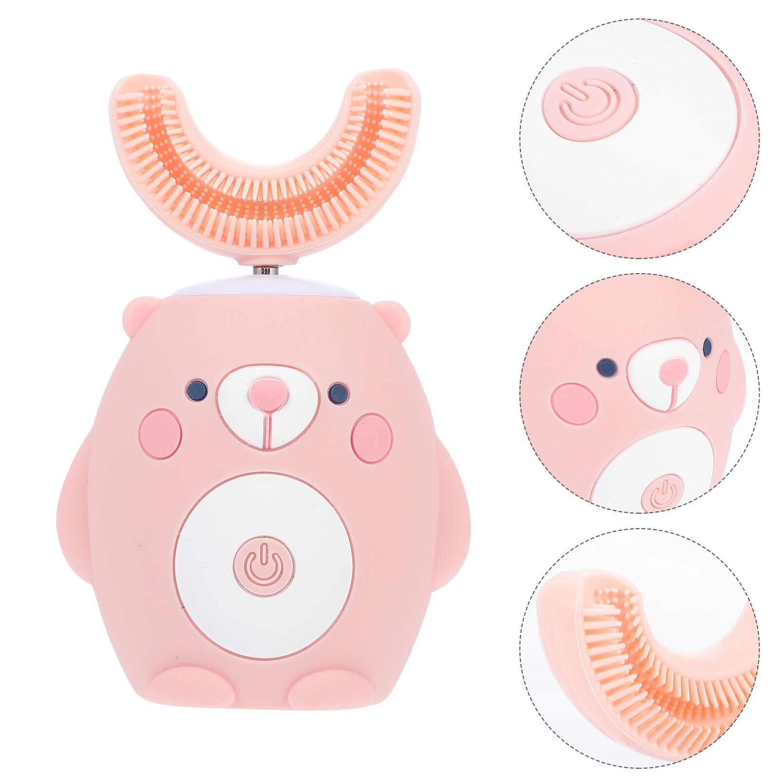 1pc u-forma crianças escovas de dentes elétrica prática dos desenhos animados crianças escovas de dentes: Default Title