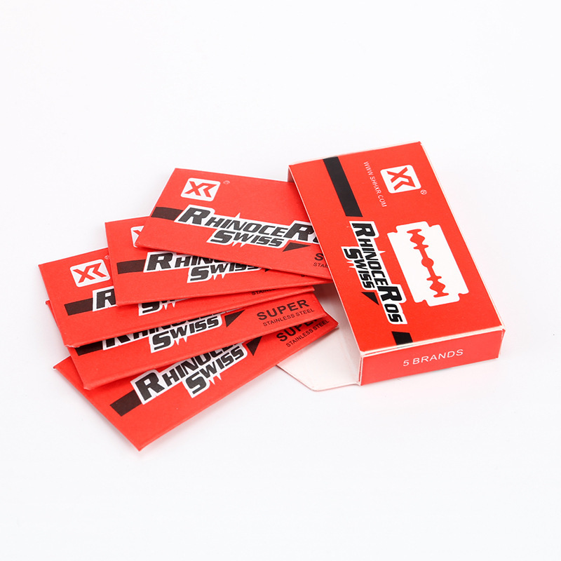 60pcs Men's Razor Blades Double Edge Shaving Blades Stainless Steel Shave Blades Manual Razor Blade Shaving Tool