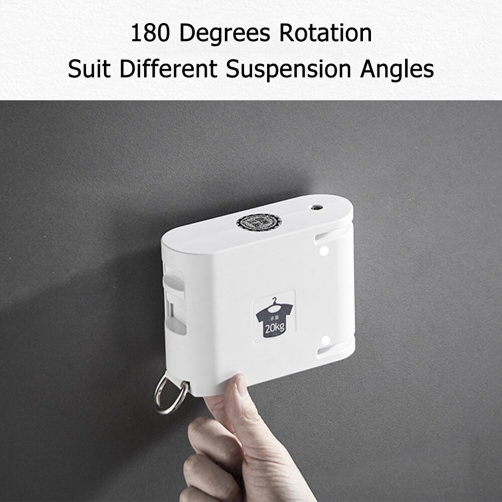 Winddicht Antislip Waslijn Touw Intrekbare Kleding Lijn Indoor Outdoor Muur Hanger Draad Balkon Droogrek