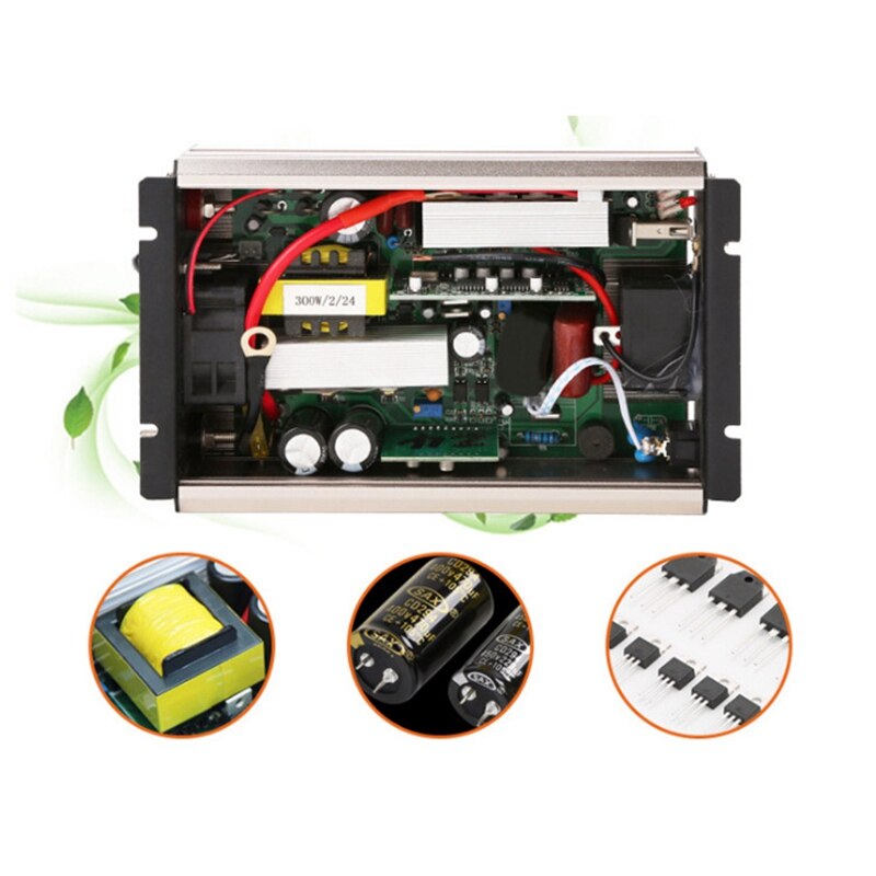 Household Pure Sine Wave Inverter 12V To 110V300W Solar Car Power Converter Eu Plug