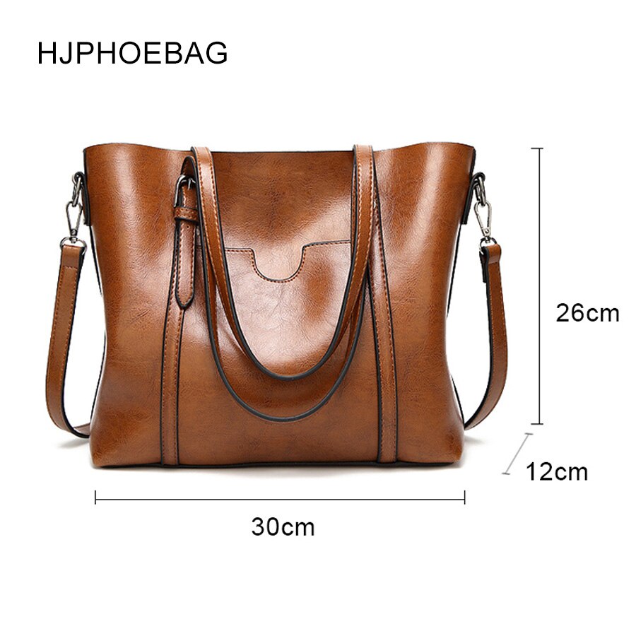 HJPHOEBAG nouvelle femmes sac à bandoulière sac à bandoulière huile cire cuir dames sac à main fourre-tout sac à bandoulière sacs pour femmes YC005