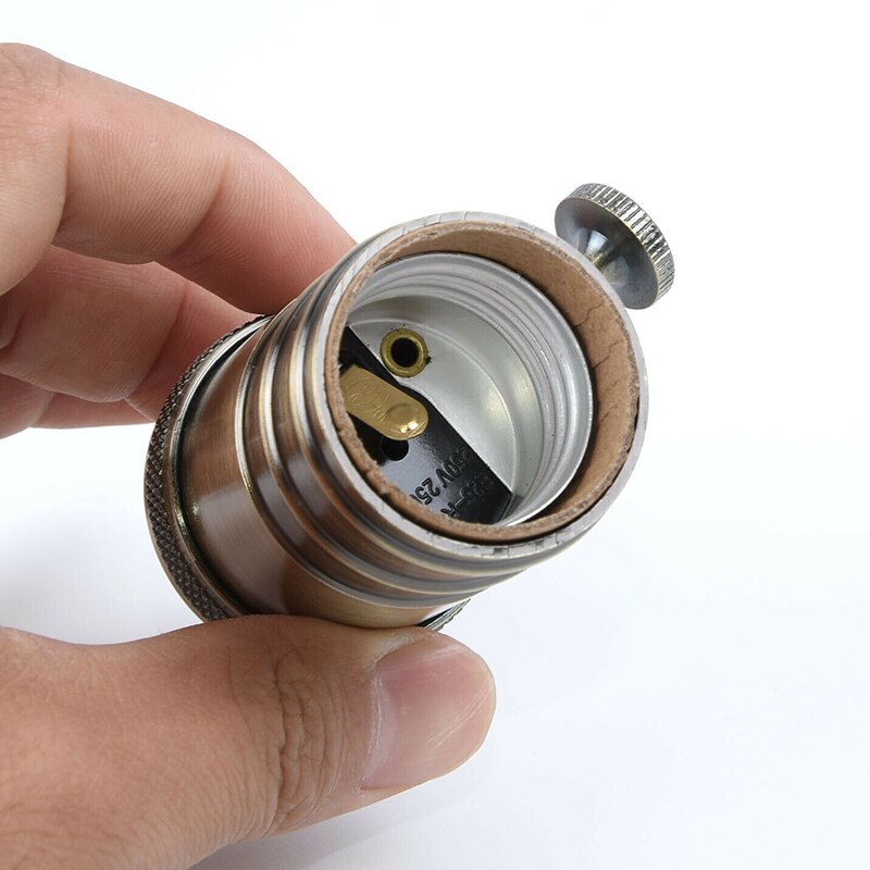 E27 skruv retro vintage kopparlampa taklampor glödlampor hållare socket 250v 250w home mjj 88