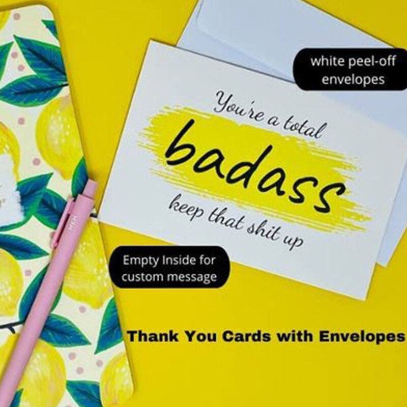 50pcs Thank You Cards You are Freaking Amazing Greeting Card Women Inspirational Notecards Encouragement Cards