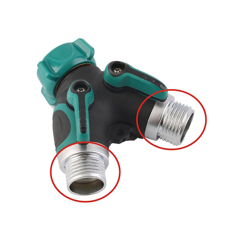 1 Pcs Y Connector Female Quick Connector Drip Irrigation System Adapter two way Valve Garden Irrigation G3 / 4'' Quick Coupling