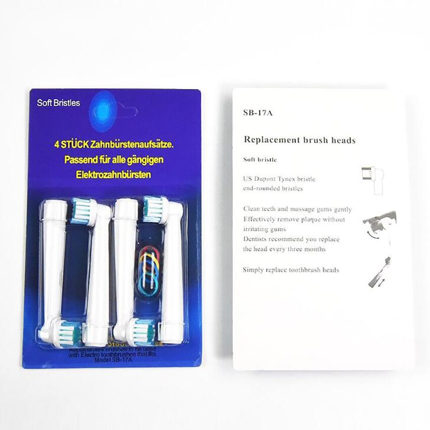 4PCS/Set Replacement Electric Toothbrush Heads for D4510 D12013 D12013W D12523 D17525 D18 D19523 D19545 D20523 D20545 OC18
