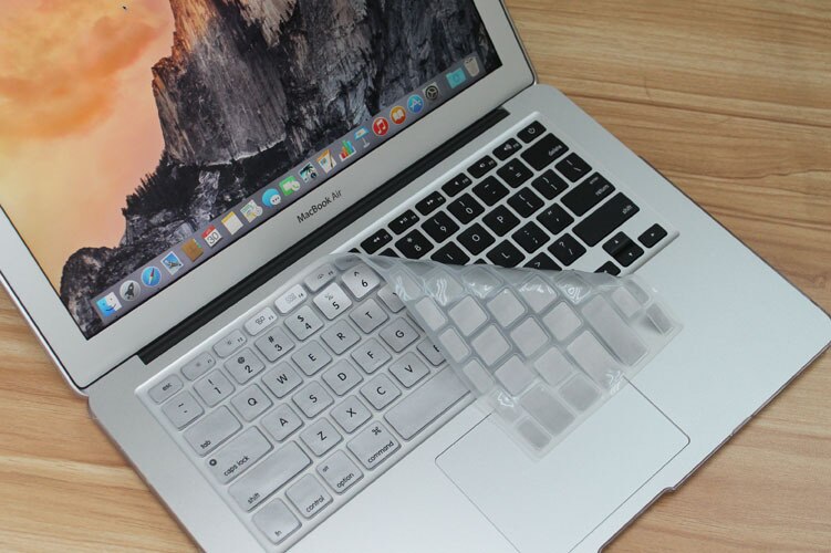 17 Colors US Keyboard Cover Silicone Skin Gel Case for Macbook Air 13" 15" 17"/Macbook Air Pro Protector: Silver