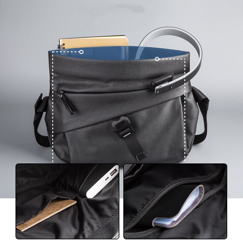 Mannen Straat Trend Een Schoudertas Met Grote Capaciteit Waterdichte Cross-Body Bag Kenmerken Modieuze Borst Zak