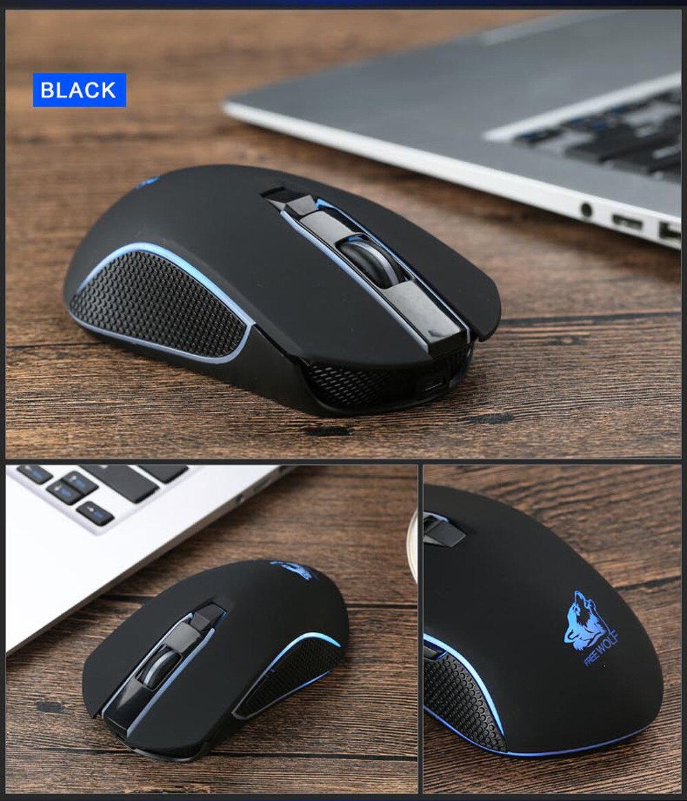 Rechargeable X9 Wireless Silent LED Backlit USB Optical Ergonomic Gaming Mouse Compact Measurable Weight Slim