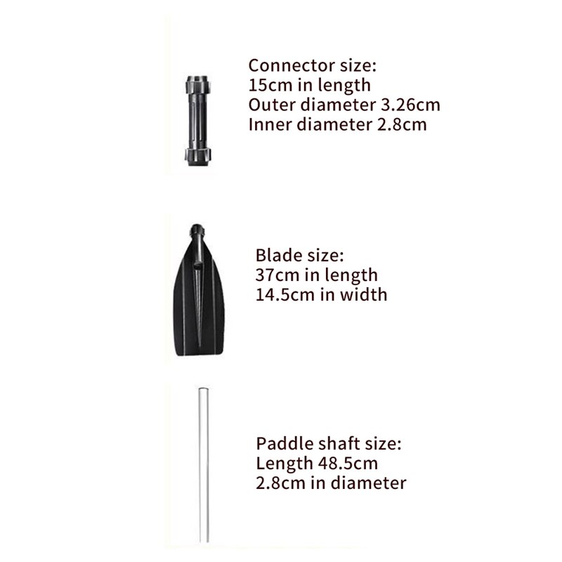 1Pair Kayak Paddle Kayaking Boating Oar with Paddle Leash for Inflatable Boats