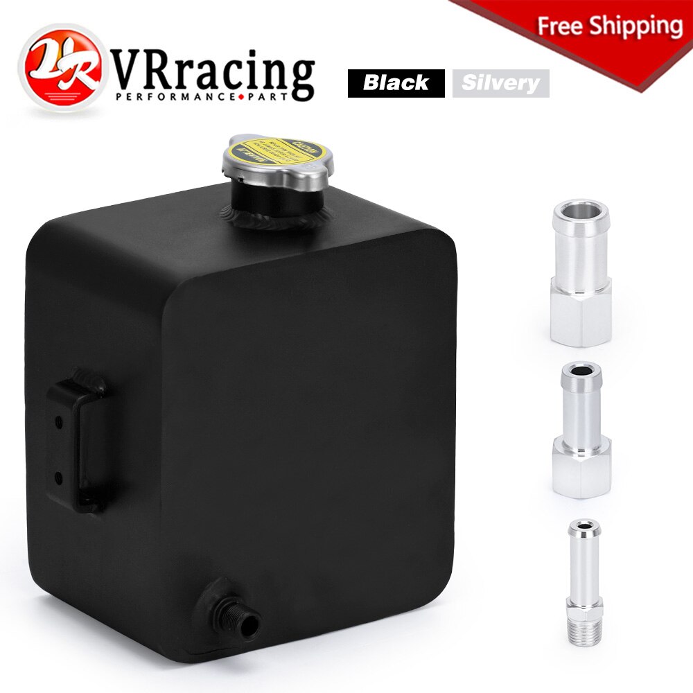 - 2L Litre Polished Alloy Header Expansion Water Tank &amp; Cap WATER HEADER TANK Coolant Overflow Tank Reservoir Kit