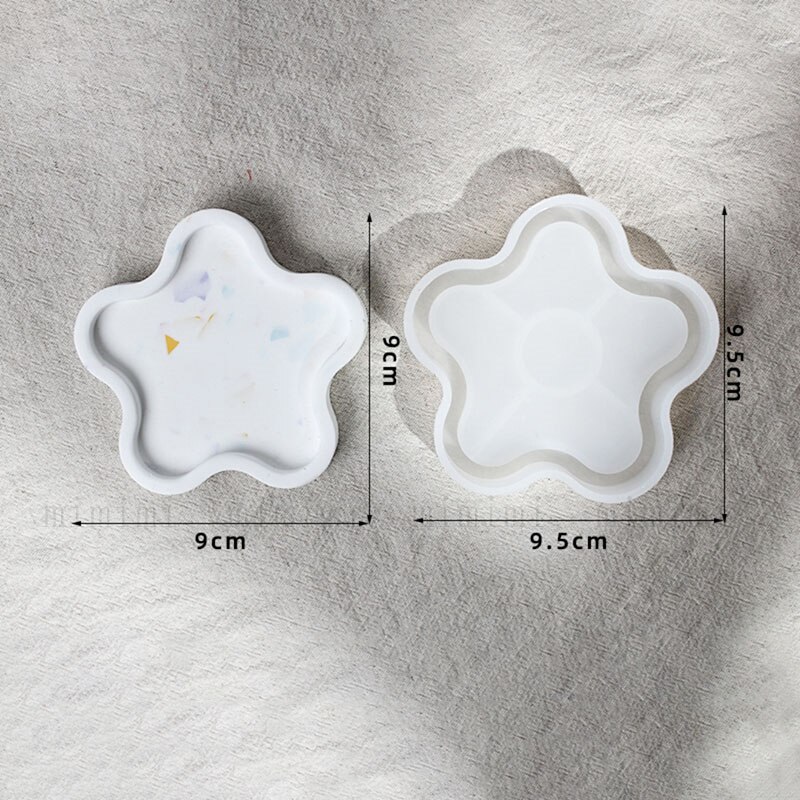 Lastryko taca silikonowa świeca zapachowa podstawa taca betonowa tynk forma w kształcie tacy Jesmonite forma okrągła owalna kwadratowa płyta: B