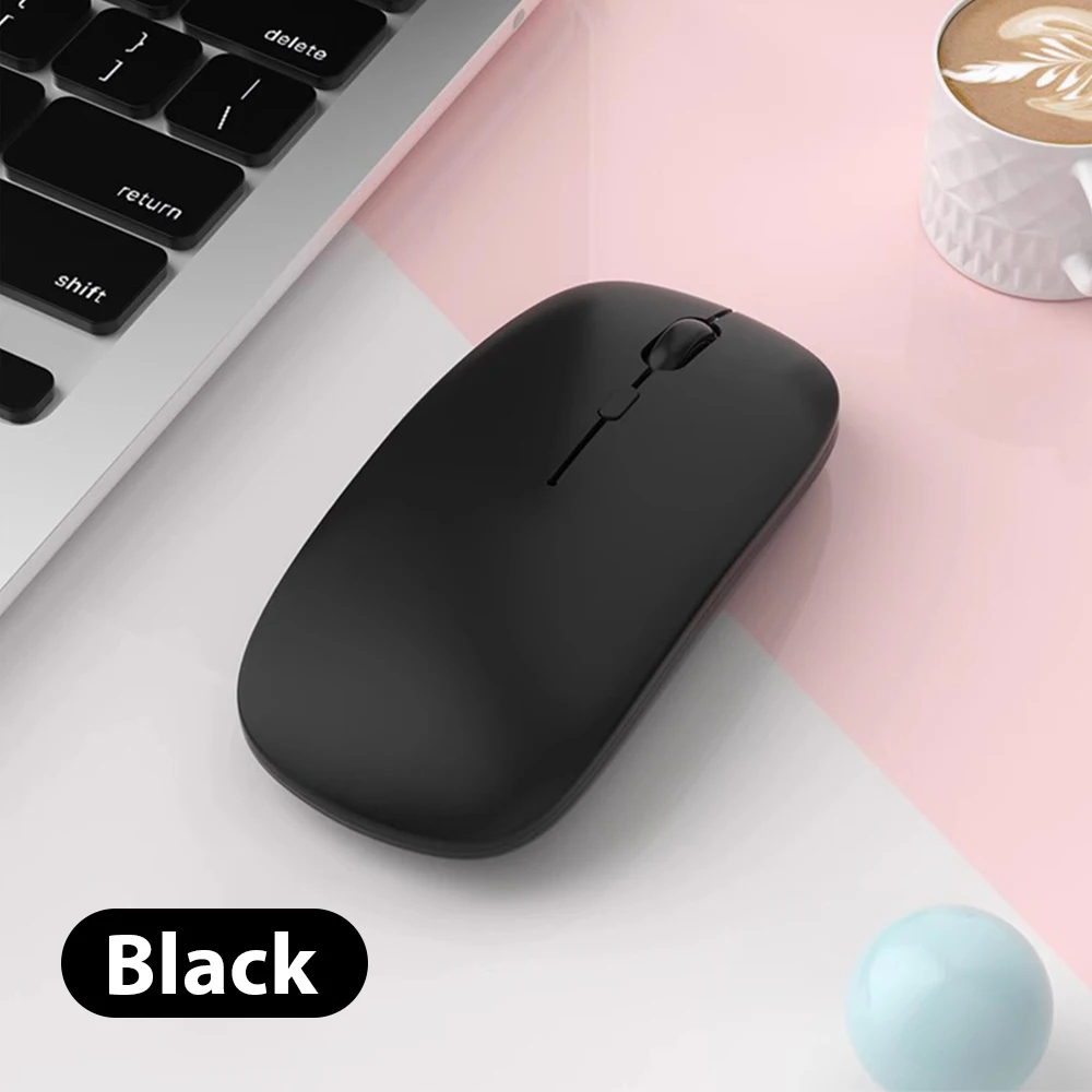 Przenośna mysz bezprzewodowa kompatybilna z Bluetooth 2,4 GHz podwójne tryby myszy komputerowych z odbiornikiem Nano do notebooka PC Laptop Macbook: Czerwony