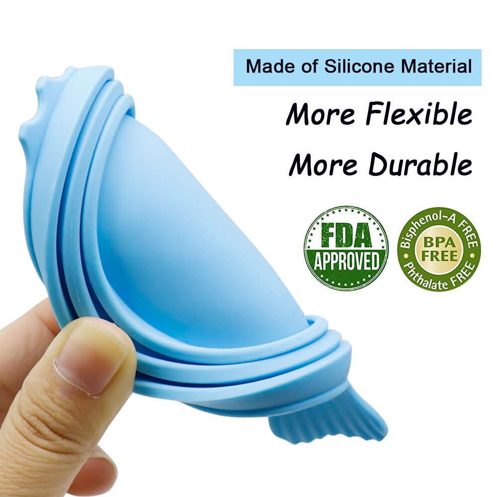 Silicone Dog Cat Bowl Lid Stretch Universal Pet Can Lids Bowl Cover Food Fresh Microwave Covers Pet Supplies Fish Shape