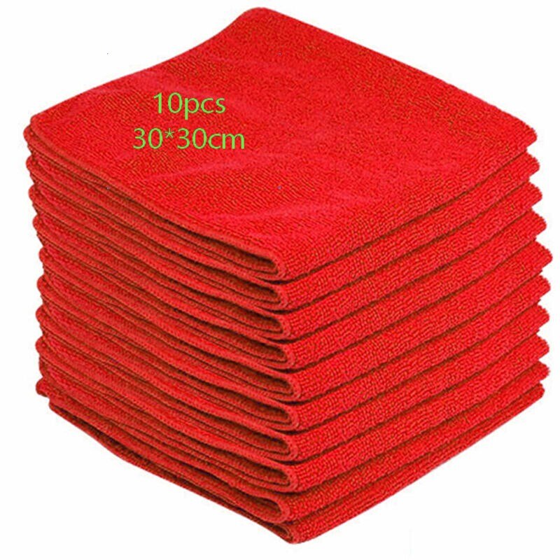 50 PCS W/good water absorption ability Towels Microfibre Cleaning Cloth Microfiber Dish Car Gym Glass 38x45CM/ 30x30CM Towel: 10pcs 30 30