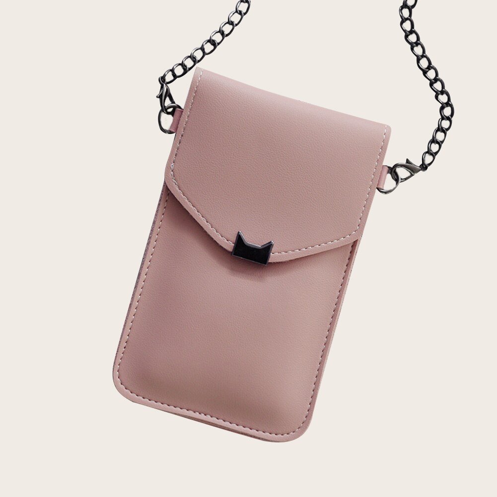 Touch Screen Cell Phone Bag Case Smartphone Wallet PU Leather Shoulder Bag Women HandBag for Iphone X Samsung S10 Huawei P30: G