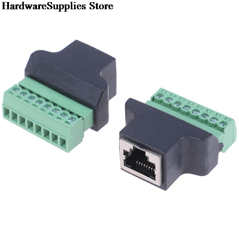 Adaptateur de Terminal RJ45 femelle à vis, séparateur RJ45 à 8 broches pour accessoires de vidéosurveillance DVR 1 pièces de