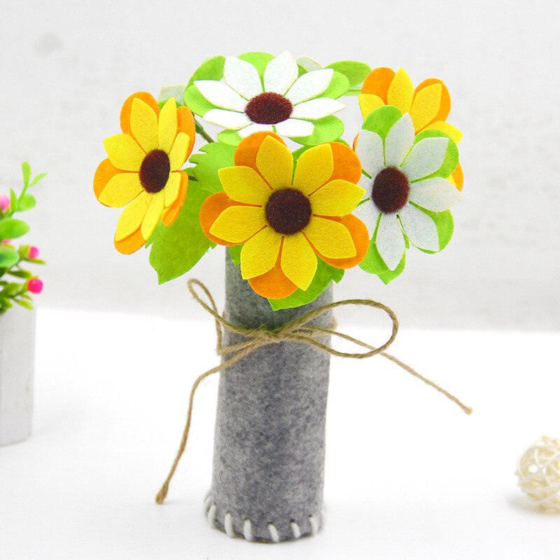 DIY Manual Mother's Day Potted Plants Bouquet Simulation Manual Homemade Fabric Bouquet Material Kit Learning Craft Toy