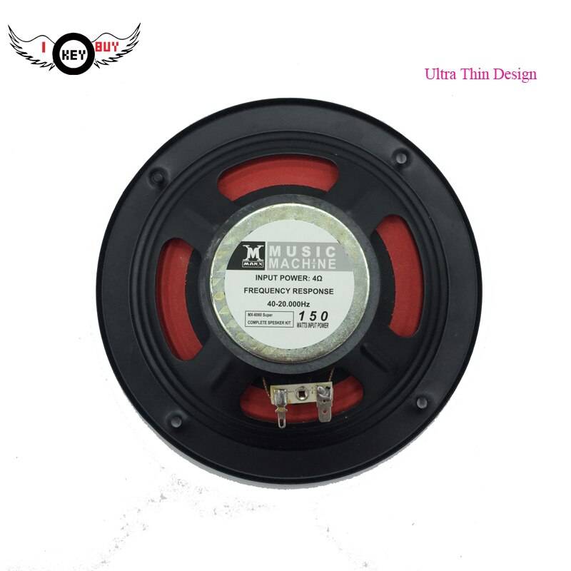 Pair 6 Inch Ultrathin Car Speaker 4 Ohm Impedance Full Range Music