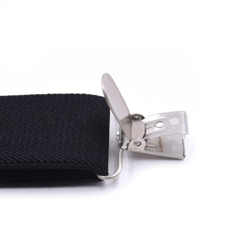 Men Suspenders Straps Trouser Braces Adjustable Elastic Solid Color Y Back 4 Clips for Wedding Casual Formal Father Husband