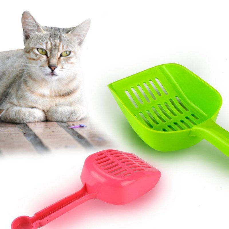 Kattesand spade kjæledyr skjønnhet leie verktøy plast scoop katt sand rengjøringsprodukter toalett til hundemat skjeer