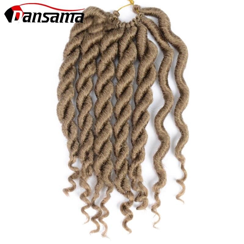 Dansama Godin Faux Locs Haak Hair Synthetisch Haar Gehaakte Vlechten Hair Extensions 12 Inch Blond Zwart Ombre Voor Vrouwen Mannen