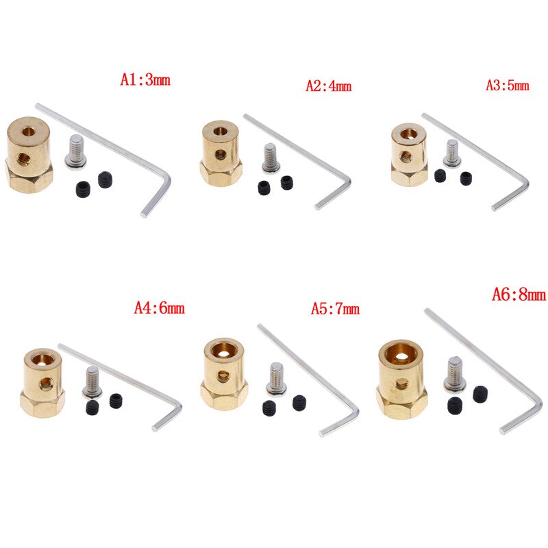 3/4/5/6/7/8mm motor girkobling 1pc rote fleksibel motoraksel koblingskobling