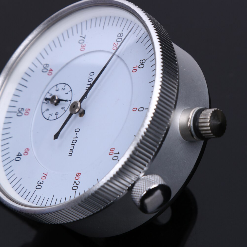 Dial Indicator Gauge 0-10mm/0.01mm Accuracy Measurement Instrument Mechanical Indication Strap Ear Aluminum Alloy Case