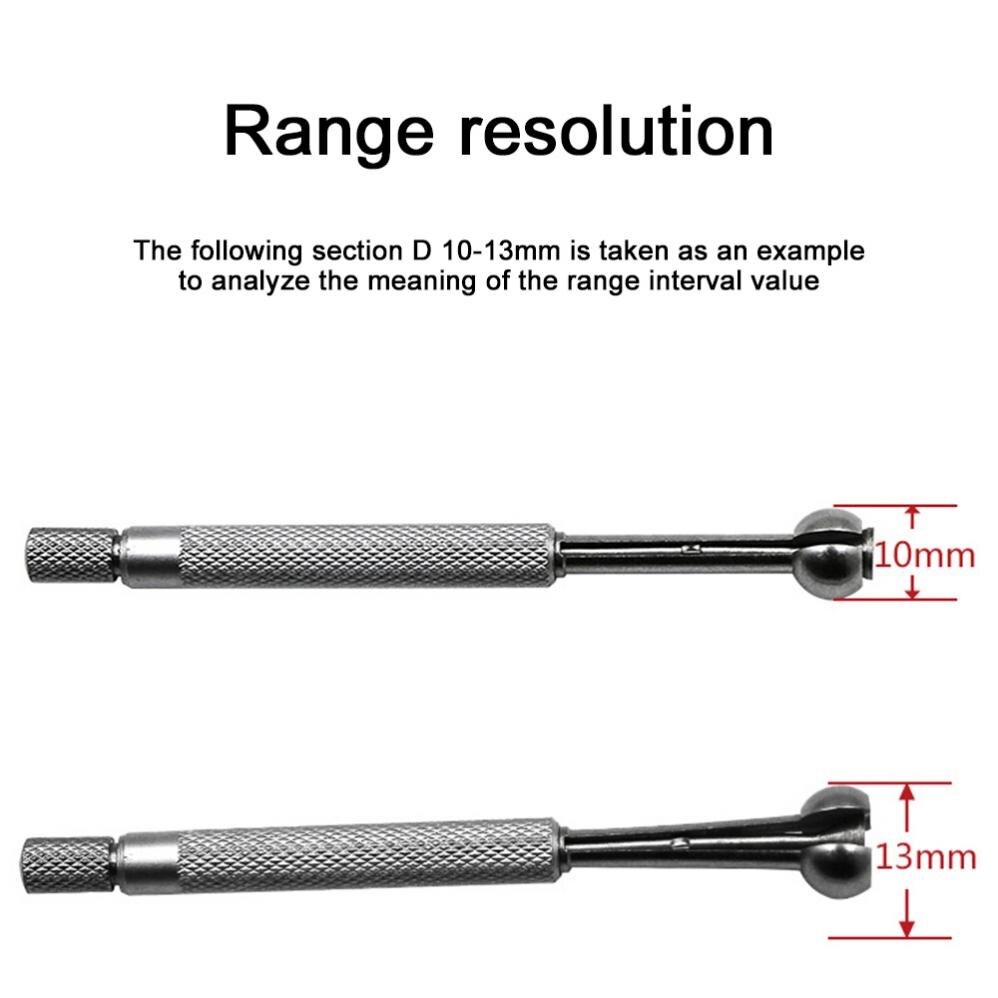 4pcs 3-13mm Full Ball Small Hole Gage Range Telescoping Bore Gauge Inner Diameter Gauge Telescopic Gauge Measuring Gauge