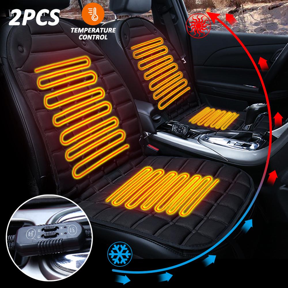 12V Electric Heated Car Seat Heater Cushion Warmer Cover Winter Heated Warm High Low Temperature Car Accessories: 2 pcs