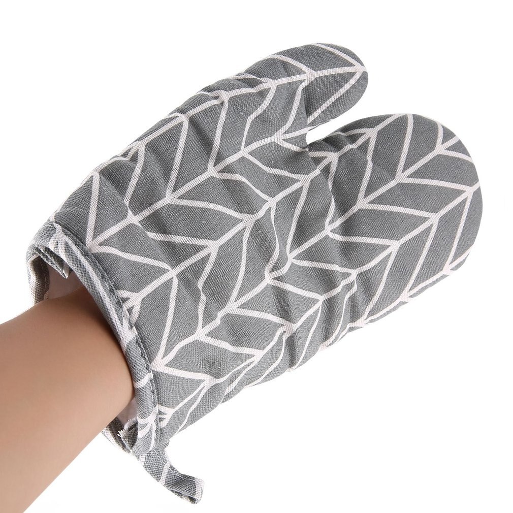 BBQ Grilling Cotton Linen Insulated Gloves Cooking Baking Necessary Tool Heat Resistant Outdoor Gloves One Size